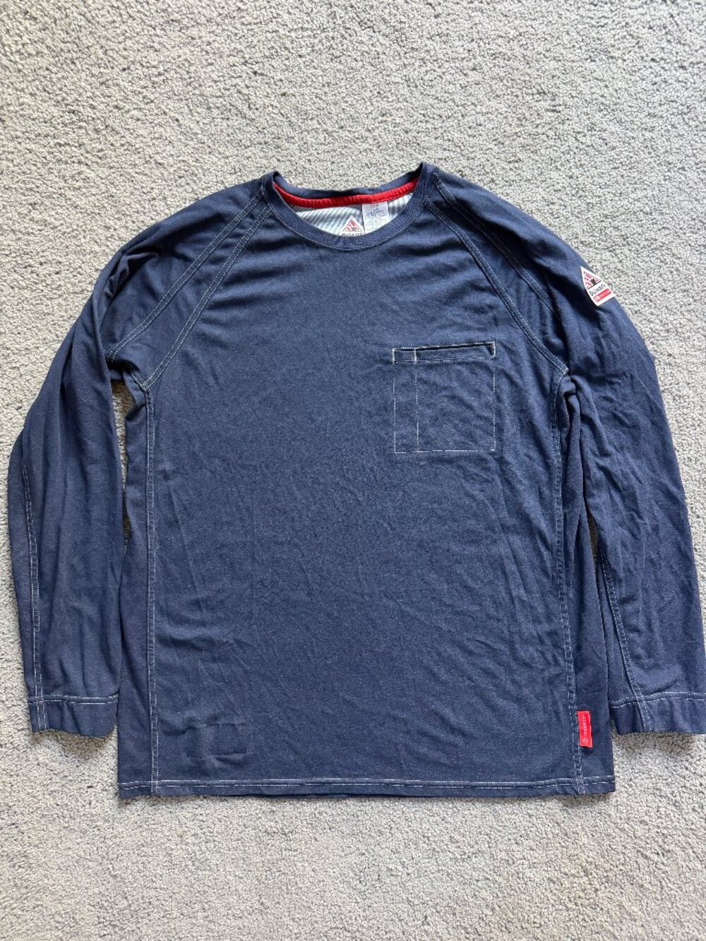 Bulwark FR iQ Series Work Shirt Navy Blue CAT2 Medium